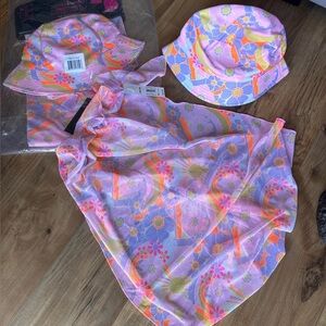 Bucket hat and sarong (pareo) set